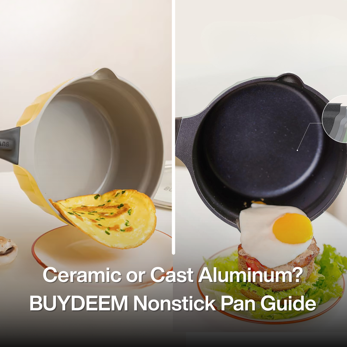 Ceramic or Cast Aluminum? BUYDEEM Nonstick Pan Guide