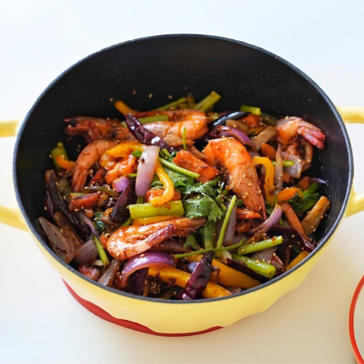Spicy Seafood and Veggie Stir-Fry