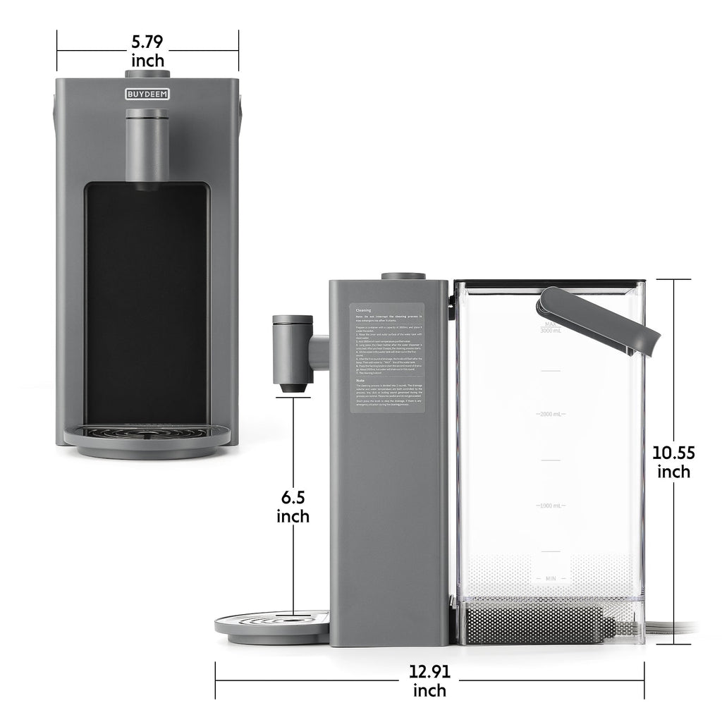 (OPEN BOX) Instant Hot Water Dispenser 3L, Ink Grey