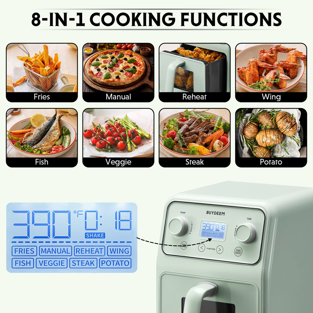 Multi-Functional Air Fryer, 4.2QT