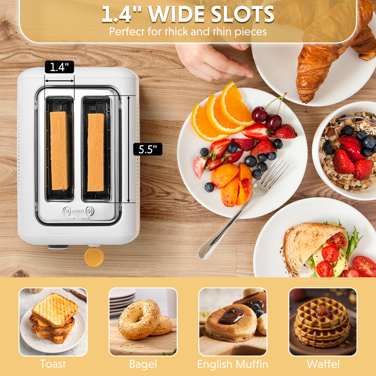 G32 Mini Electric Food Steamer with 2-Slice Toaster - Bundle Offer