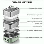 G67 Two-Tier Electric Food Steamer, 14.8QT