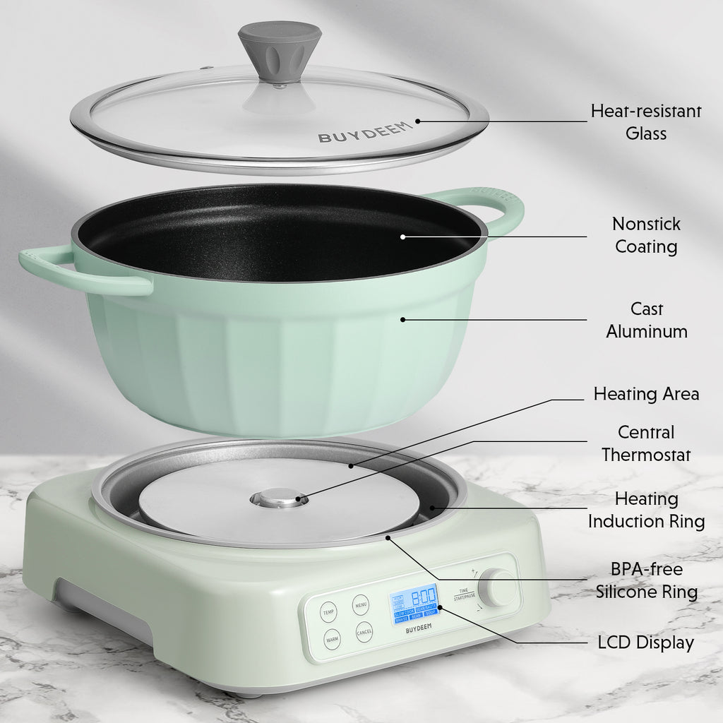 Cast Aluminum Nonstick Stockpot, 4.7QT