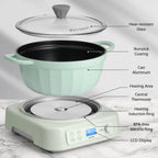 Cast Aluminum Nonstick Stockpot, 4.7QT
