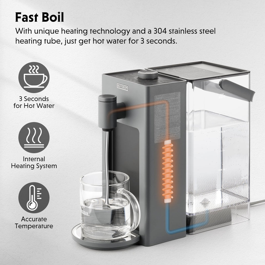 (OPEN BOX) Instant Hot Water Dispenser 3L, Ink Grey