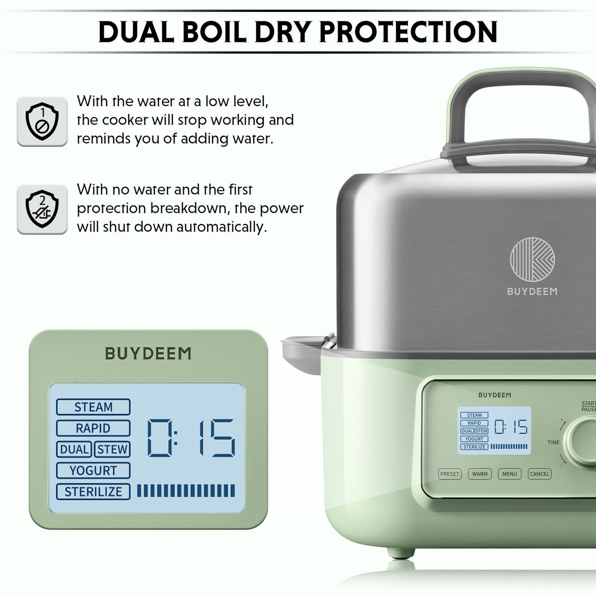 G67 Two-Tier Electric Food Steamer, 14.8QT