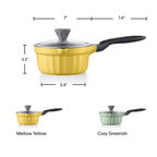 Ceramic Nonstick 3.6QT Frying Pan & Saucepan - Bundle Offer