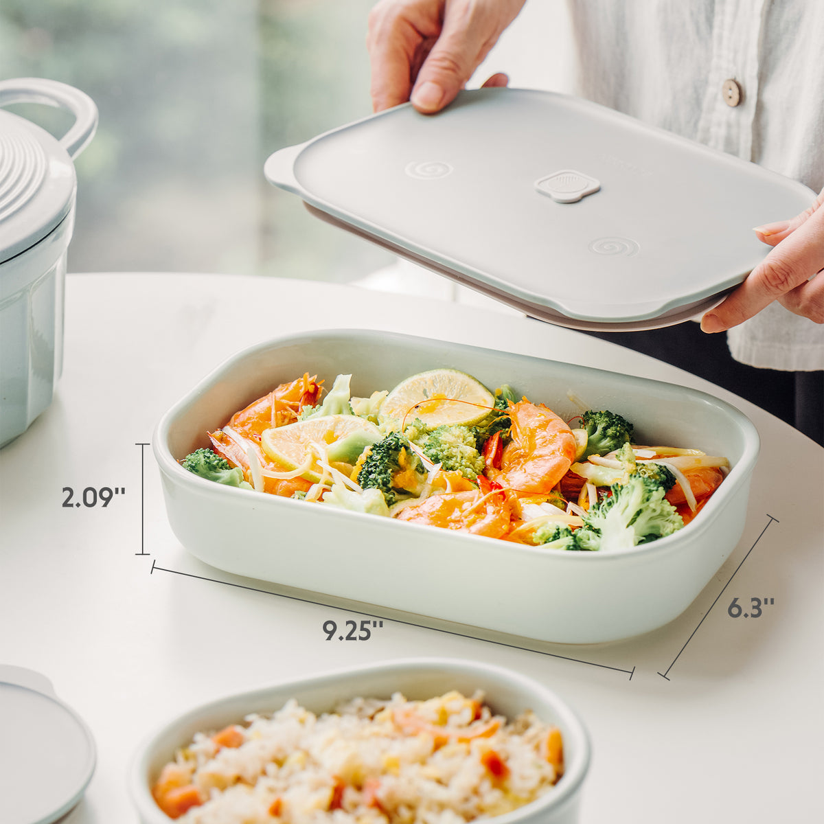 G67 Electric Food Steamer with Ceramic Lunch Box - Bundle Offer