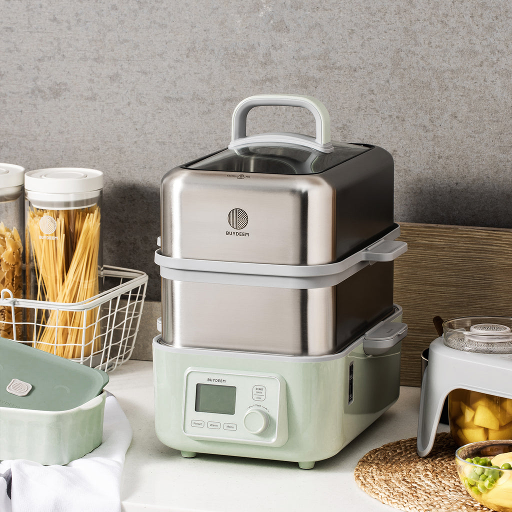 G563 Two-Tier Food Steamer (Stew Pots Included), 10.6QT - Bundle Offer