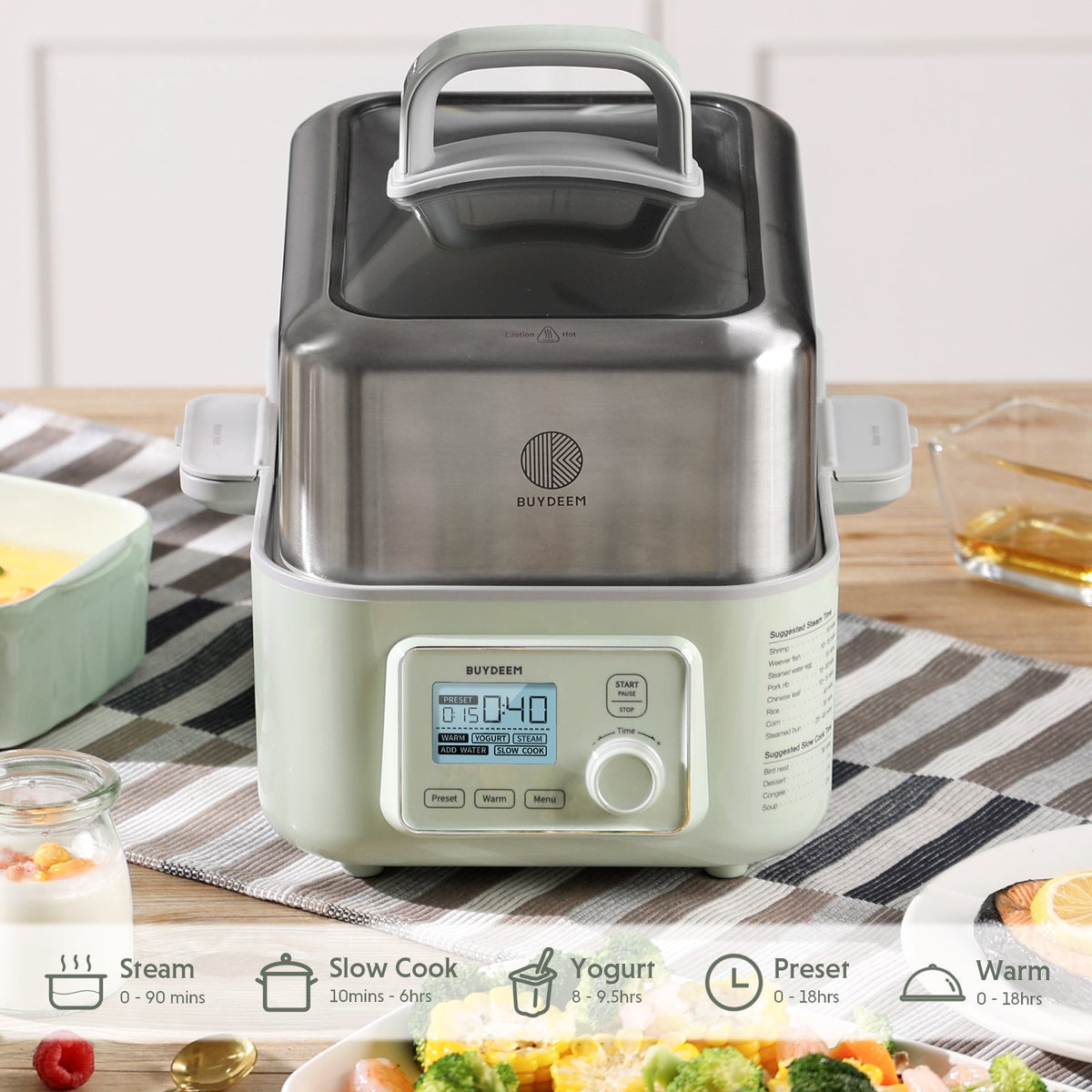 (OPEN BOX) G553 Electric Food Steamer, 5QT