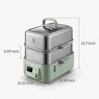 G563 Two-Tier Food Steamer (Stew Pots Included), 10.6QT - Bundle Offer