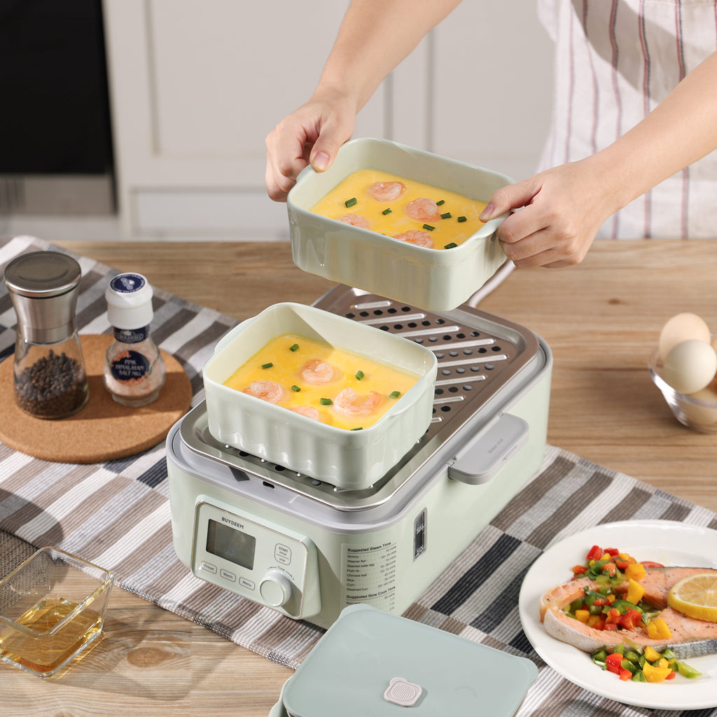 G553 Electric Food Steamer with Ceramic Lunch Box - Bundle Offer