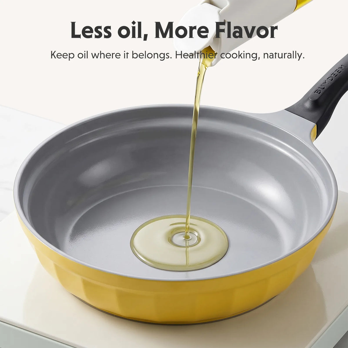 Ceramic Nonstick Frying Pan, 2.5QT