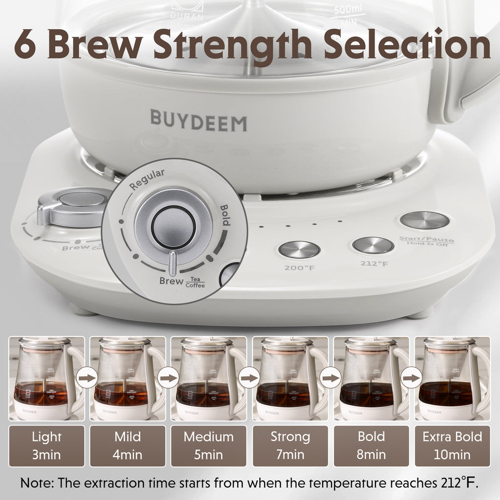 K156 Multi-function Tea and Coffee Maker 1.5L, Oat White