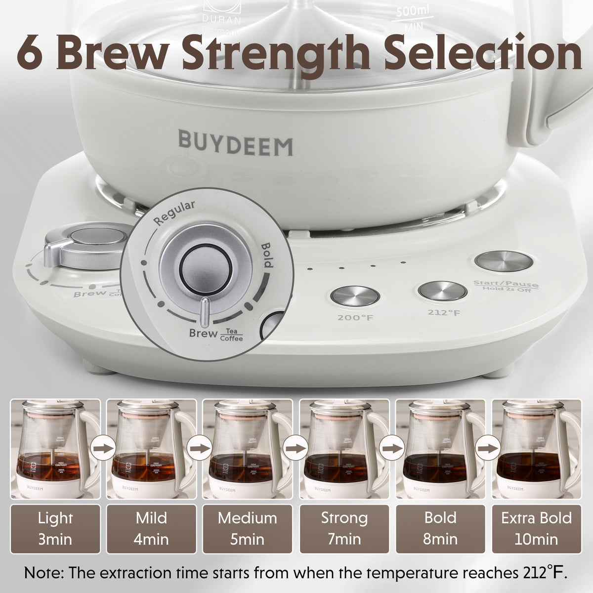 K156 Multi-function Tea and Coffee Maker 1.5L, Oat White