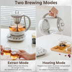 K156 Multi-function Tea and Coffee Maker 1.5L, Oat White