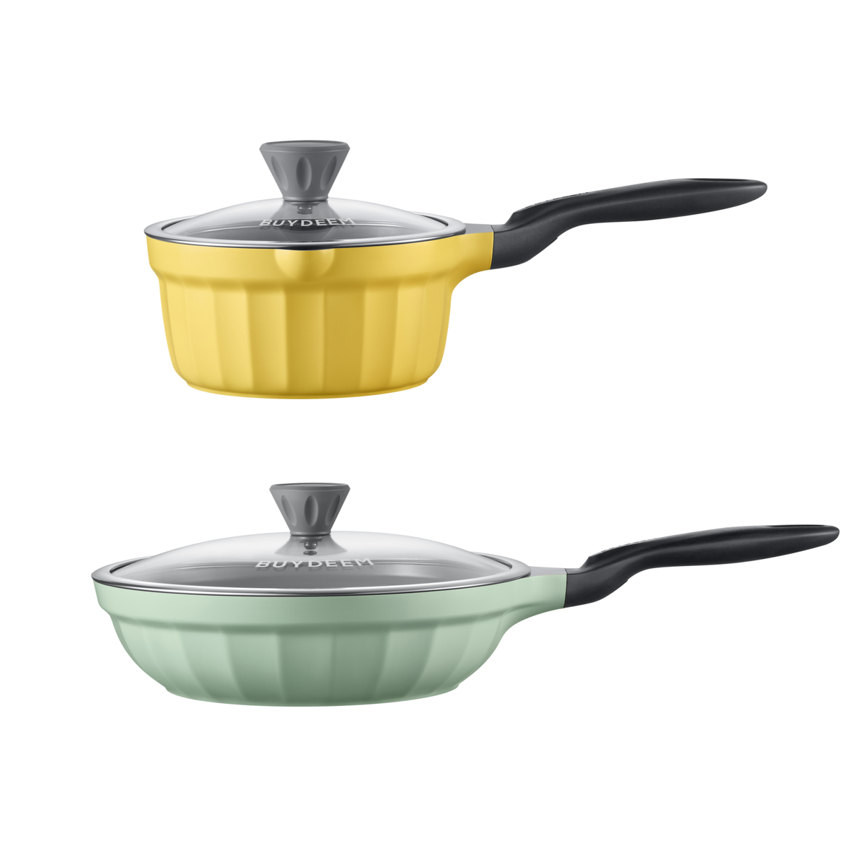 Ceramic Nonstick 3.6QT Frying Pan & Saucepan - Bundle Offer