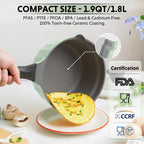 Ceramic Nonstick Saucepan, 1.9QT