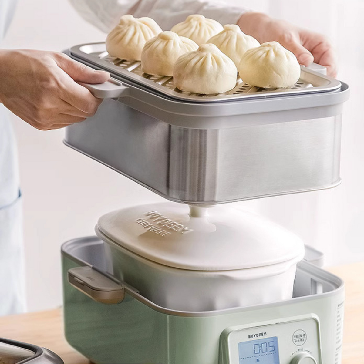 Ceramic Cocotte for Food Steamer, 2QT