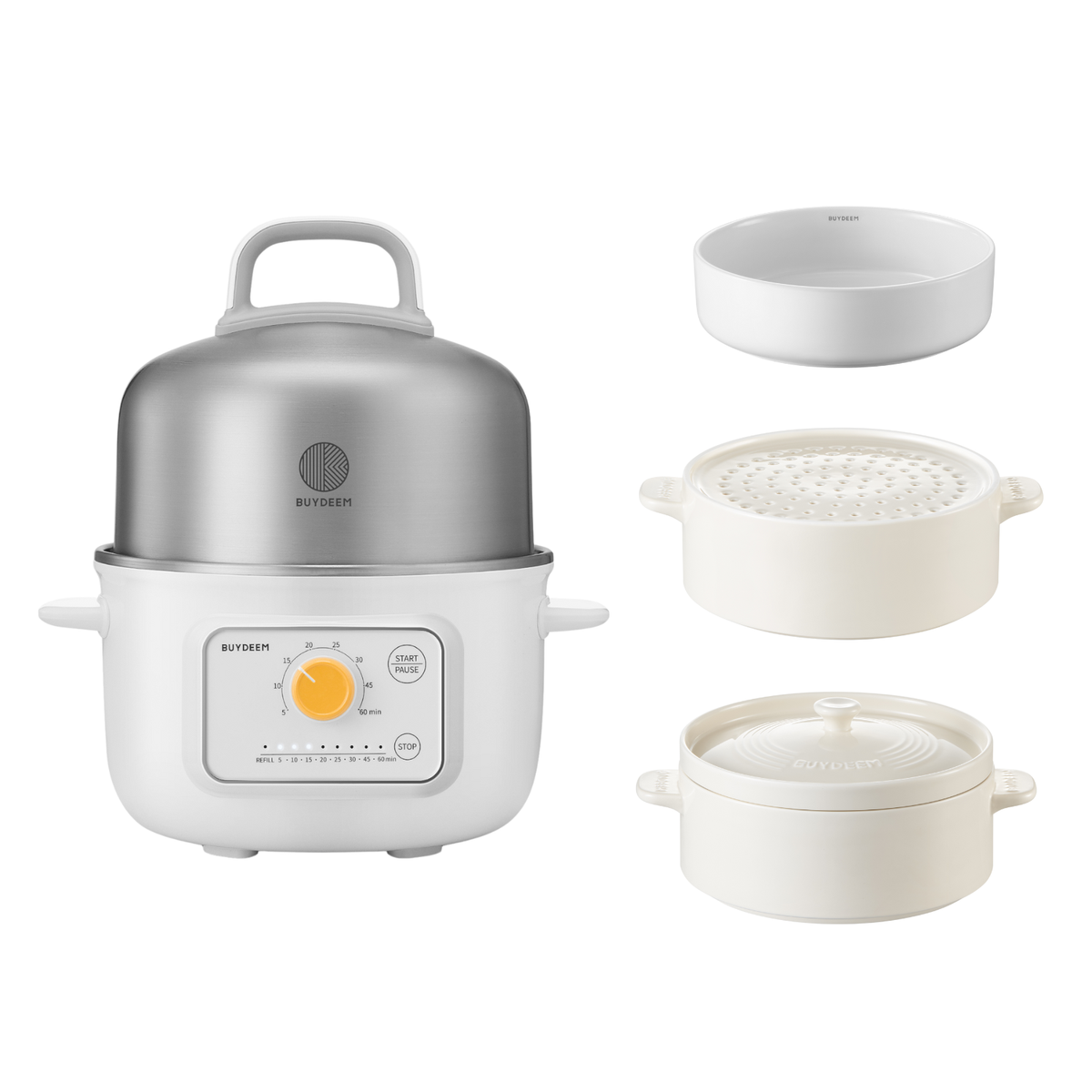 G32 Food Steamer with Steam Plate, Rack & Pot- Bundle Offer