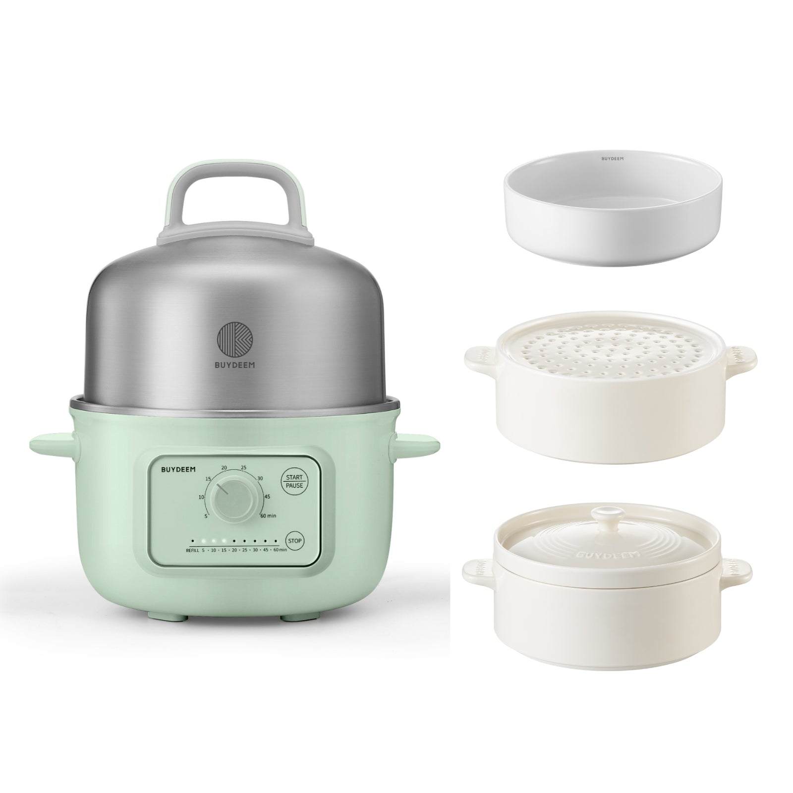 G32 Food Steamer with Steam Plate, Rack & Pot- Bundle Offer