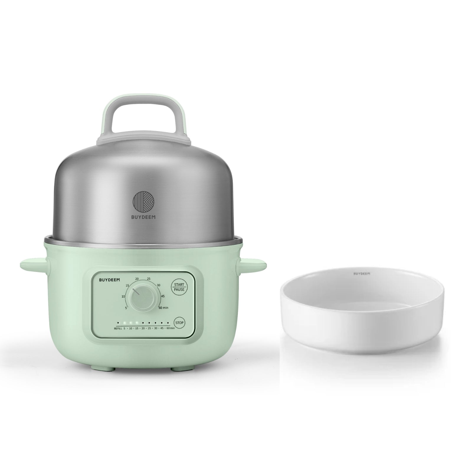 G32 Mini Electric Food Steamer with Ceramic Steaming Plate - Bundle Offer