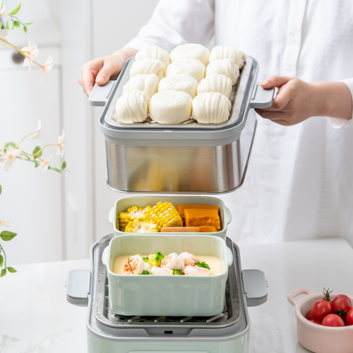 G52 Two-Tier Electric Food Steamer, 10.6QT