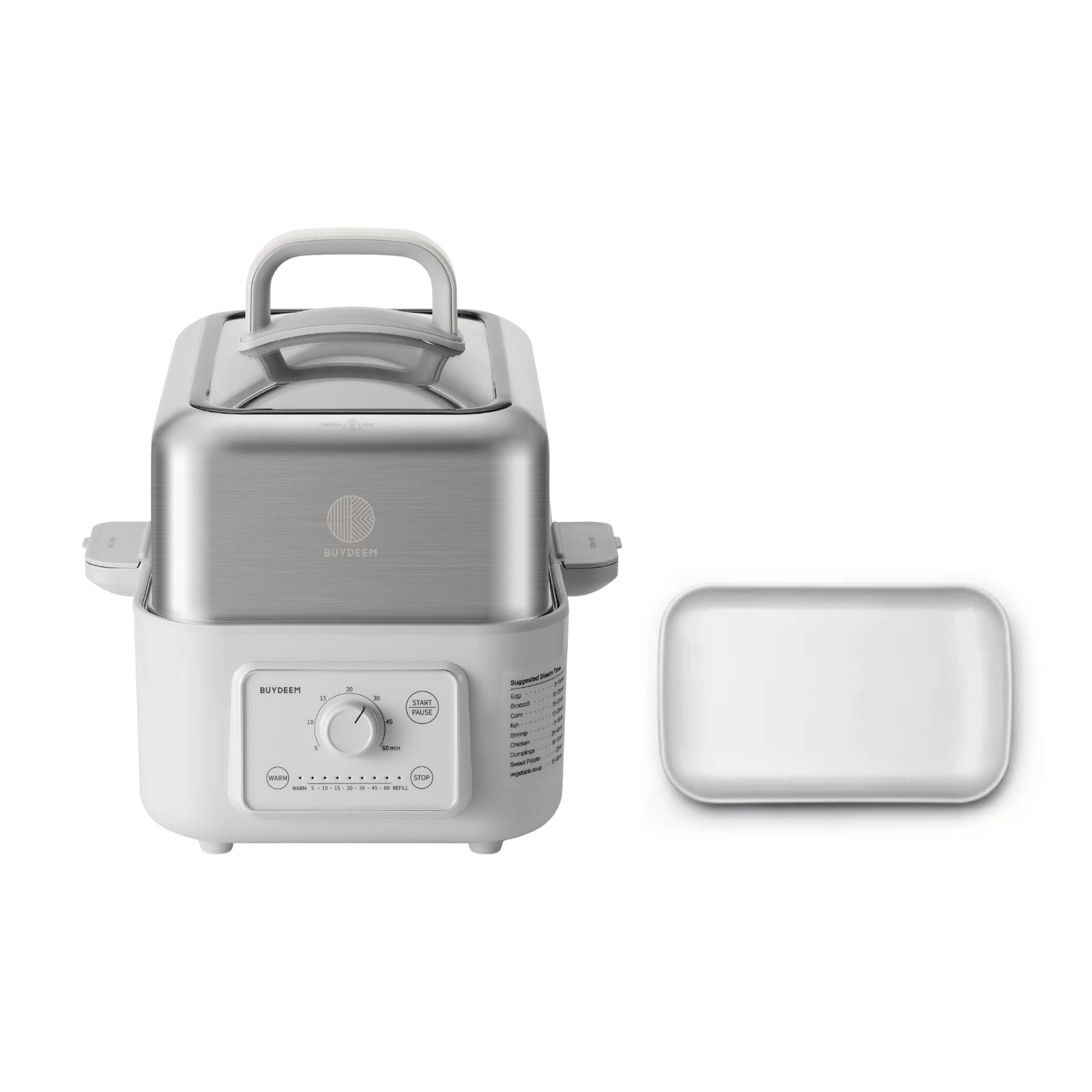 G52 Electric Food Steamer with Ceramic Steaming Plate - Bundle Offer