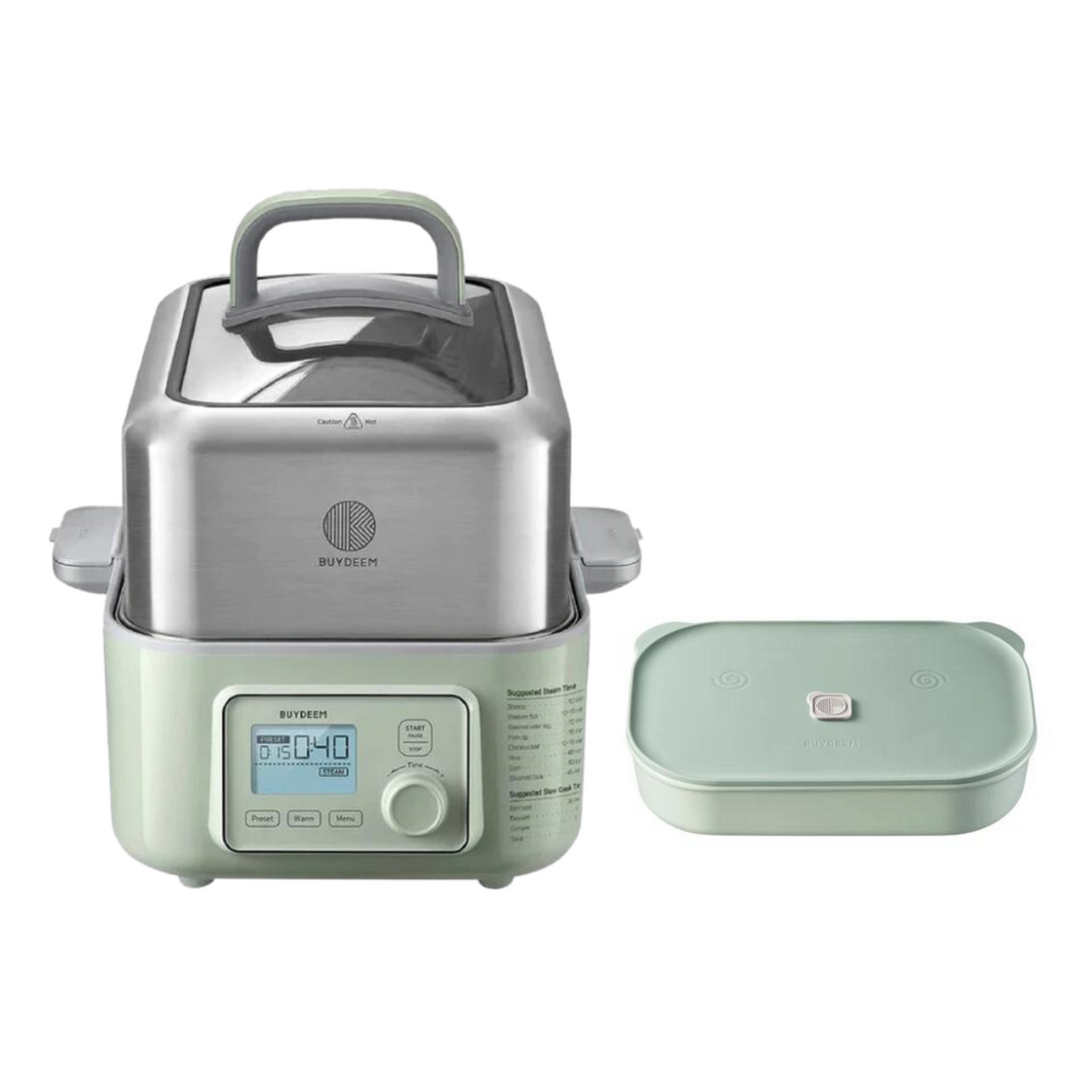 G553 Electric Food Steamer with Ceramic Lunch Box - Bundle Offer