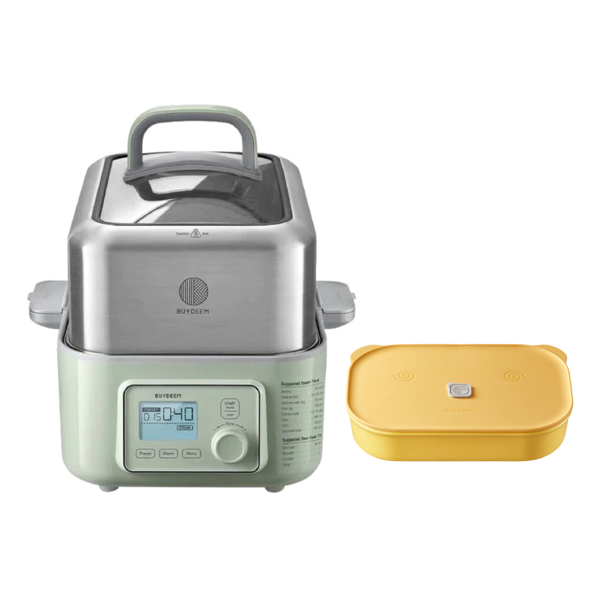 G553 Electric Food Steamer with Ceramic Lunch Box - Bundle Offer