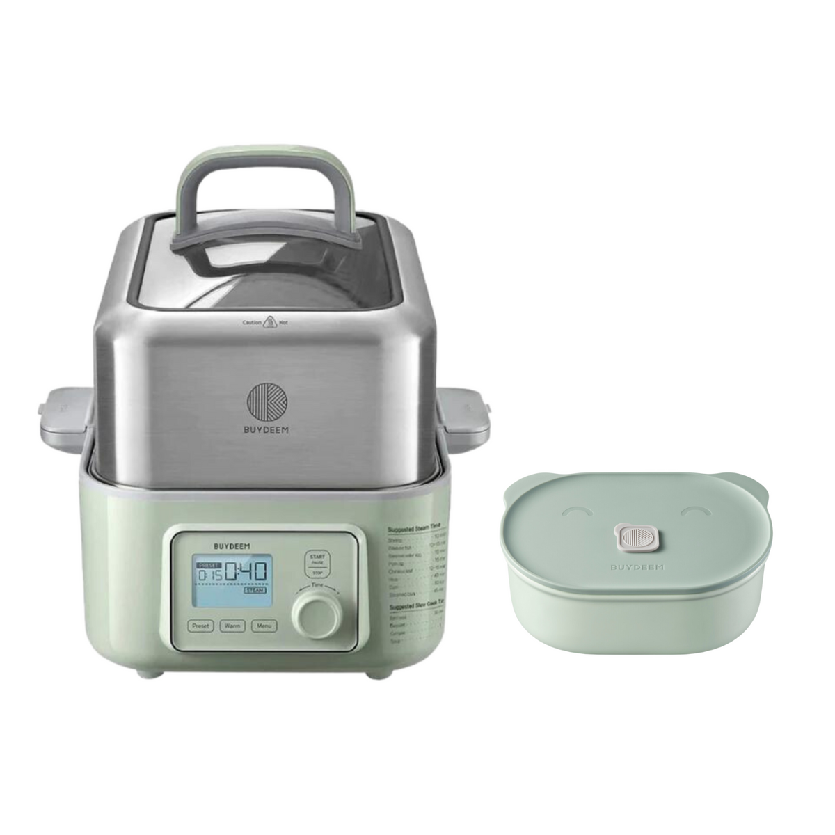 G553 Electric Food Steamer with Ceramic Lunch Box - Bundle Offer