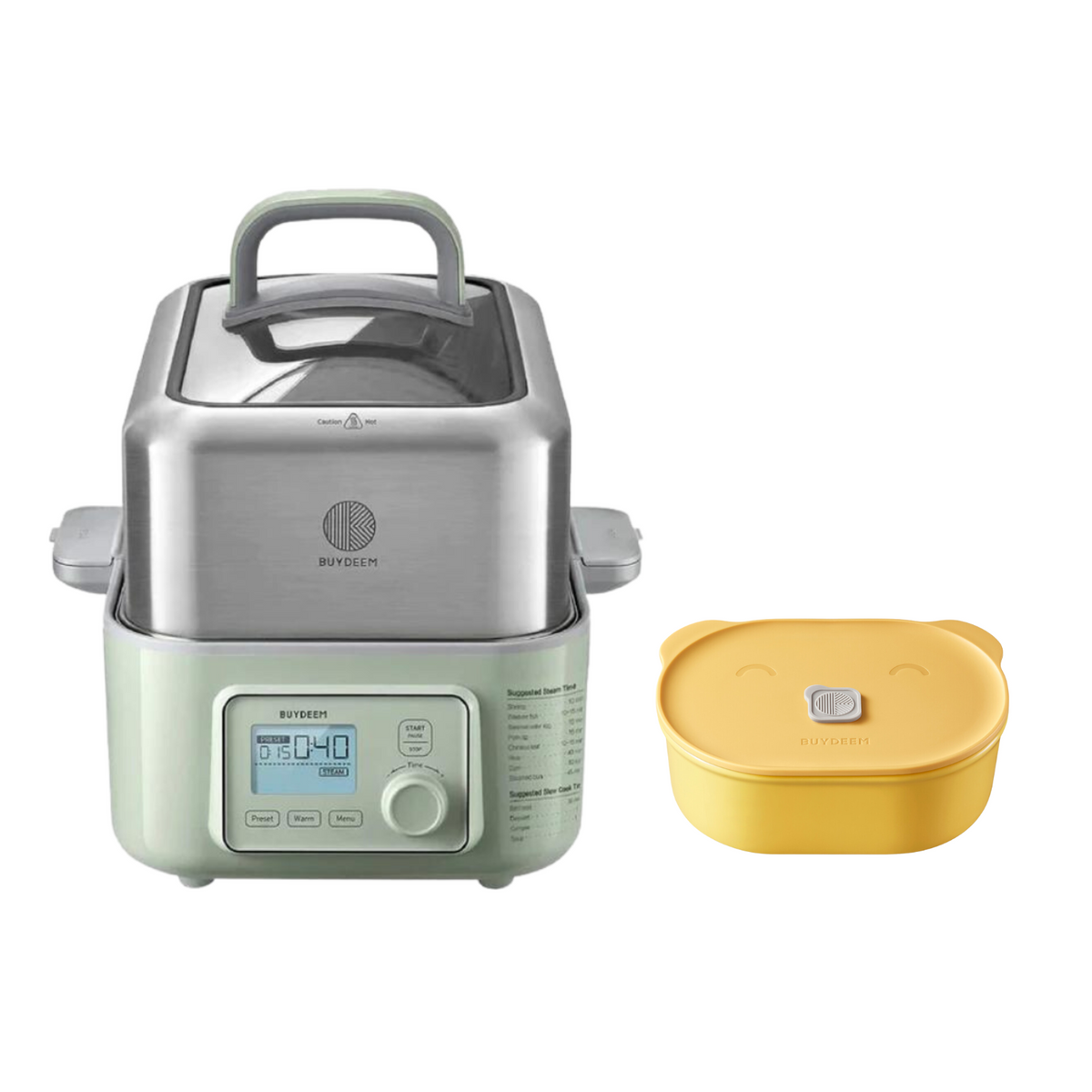 G553 Electric Food Steamer with Ceramic Lunch Box - Bundle Offer