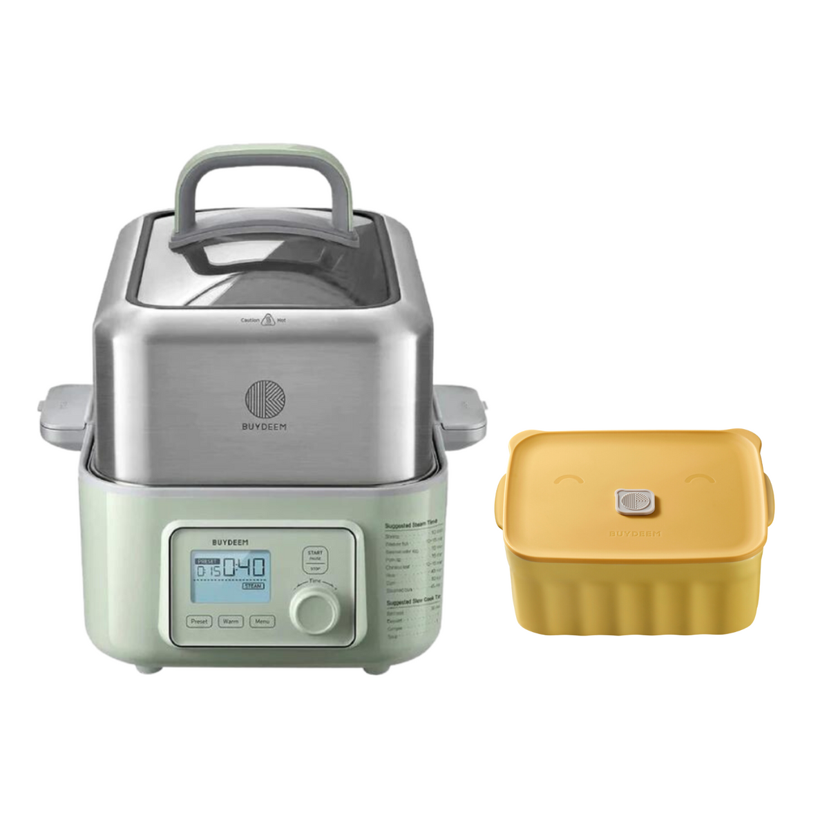 G553 Electric Food Steamer with Ceramic Lunch Box - Bundle Offer
