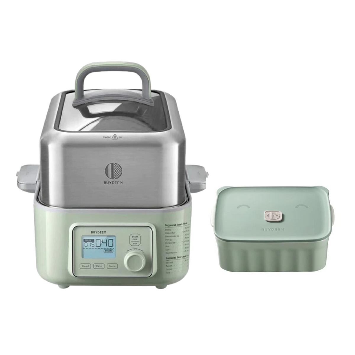 G553 Electric Food Steamer with Ceramic Lunch Box - Bundle Offer