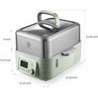 (OPEN BOX) G563 Electric Food Steamer 5QT (Stew Pots Included)