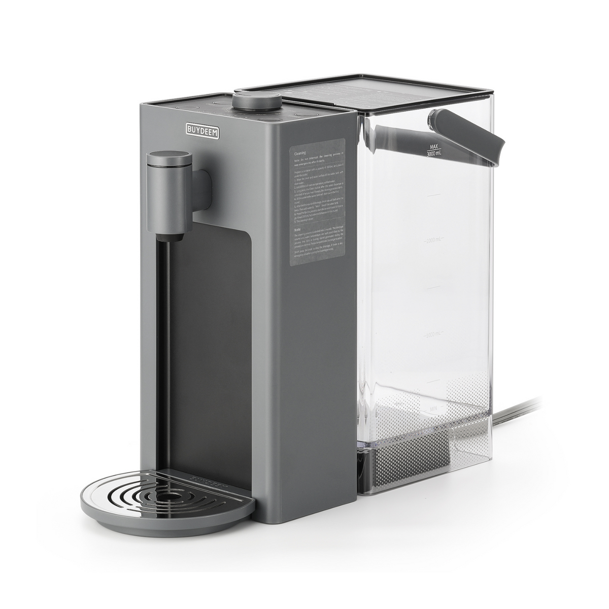 (OPEN BOX) Instant Hot Water Dispenser 3L, Ink Grey