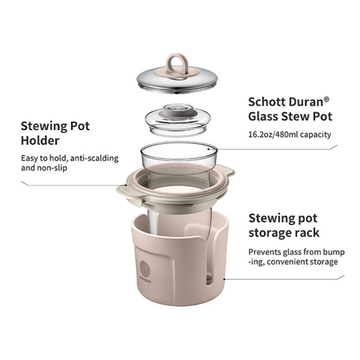 K2763 Beverage Maker with Glass Stew Pot and Infuser, 1.5L