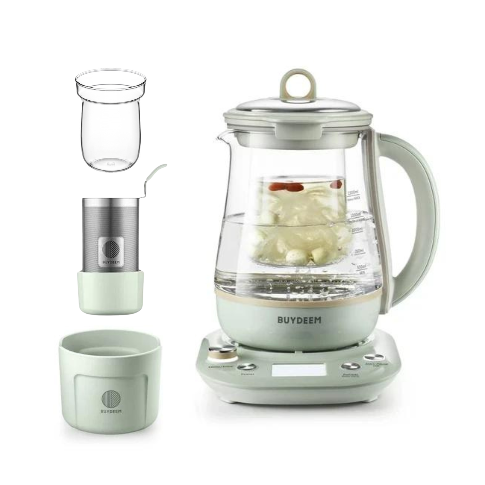 Stew Maker Plug In BUYDEEM K2763 Beverage Maker with Glass Stew Pot and Infuser, 1.5L