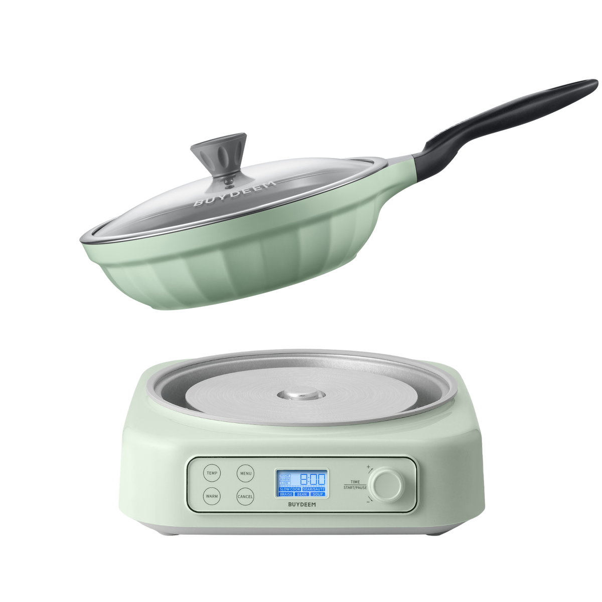 Slow Cooker with Ceramic Nonstick 3.6QT Frying Pan - Bundle Offer
