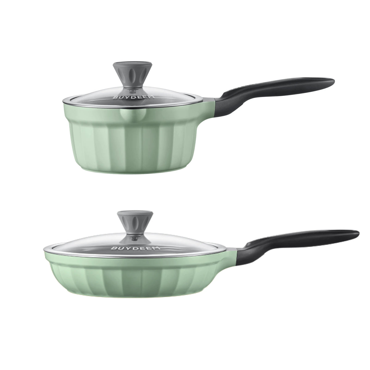 Ceramic Nonstick 2.5QT Frying Pan & Saucepan - Bundle Offer
