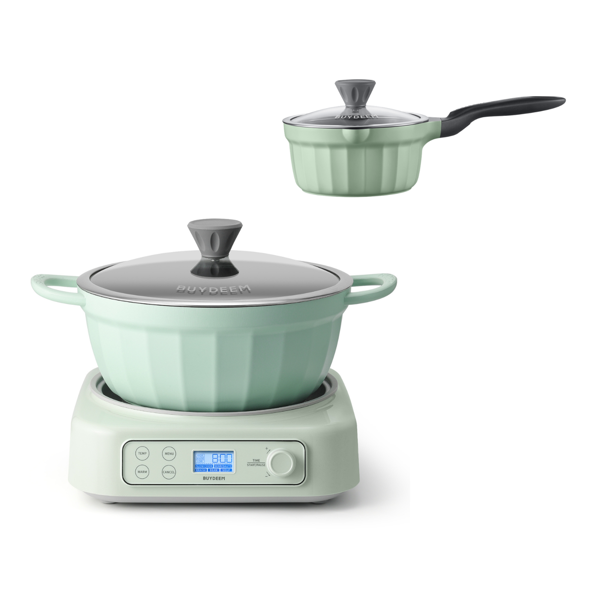 Slow Cooker with Nonstick Stockpot & Saucepan Bundle